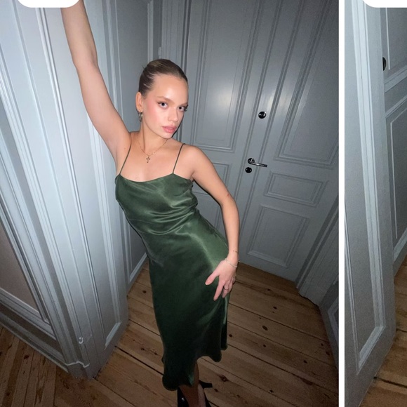 Djerf Dream Dress Midi Moss (NWT) - Picture 2 of 4